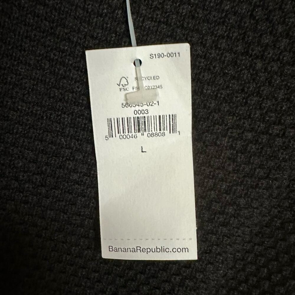 NWT Banana Republic Square Neck Chunky Knit Textured Layering Sweater Tank Sz L - Picture 8 of 8